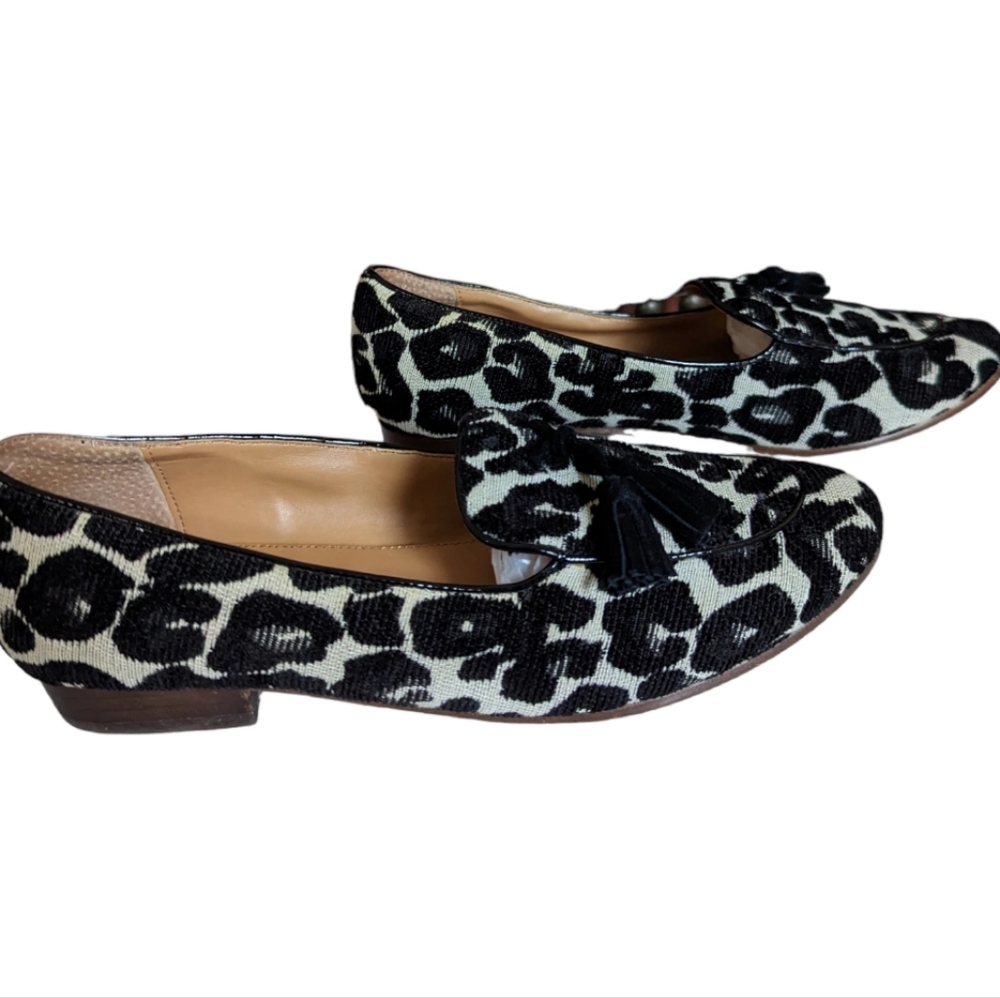 J. Crew Leopard Print Tassel Loafers 6